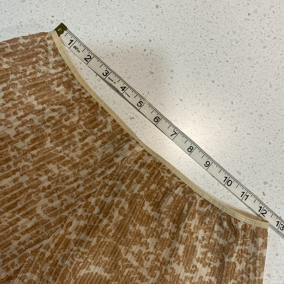 GAP BODY stretch accordion pleat sleep short sheer floral stripe S - Picture 4 of 5